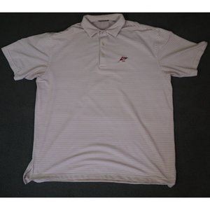 Peter Millar Summer Comfort Golf Polo Shirt Men's Size XL White Logo Embroidered